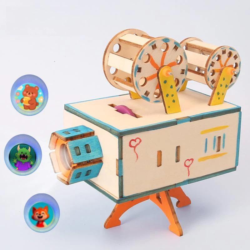 Science Hobby Kit - 1 Set Wooden DIY Film Projector