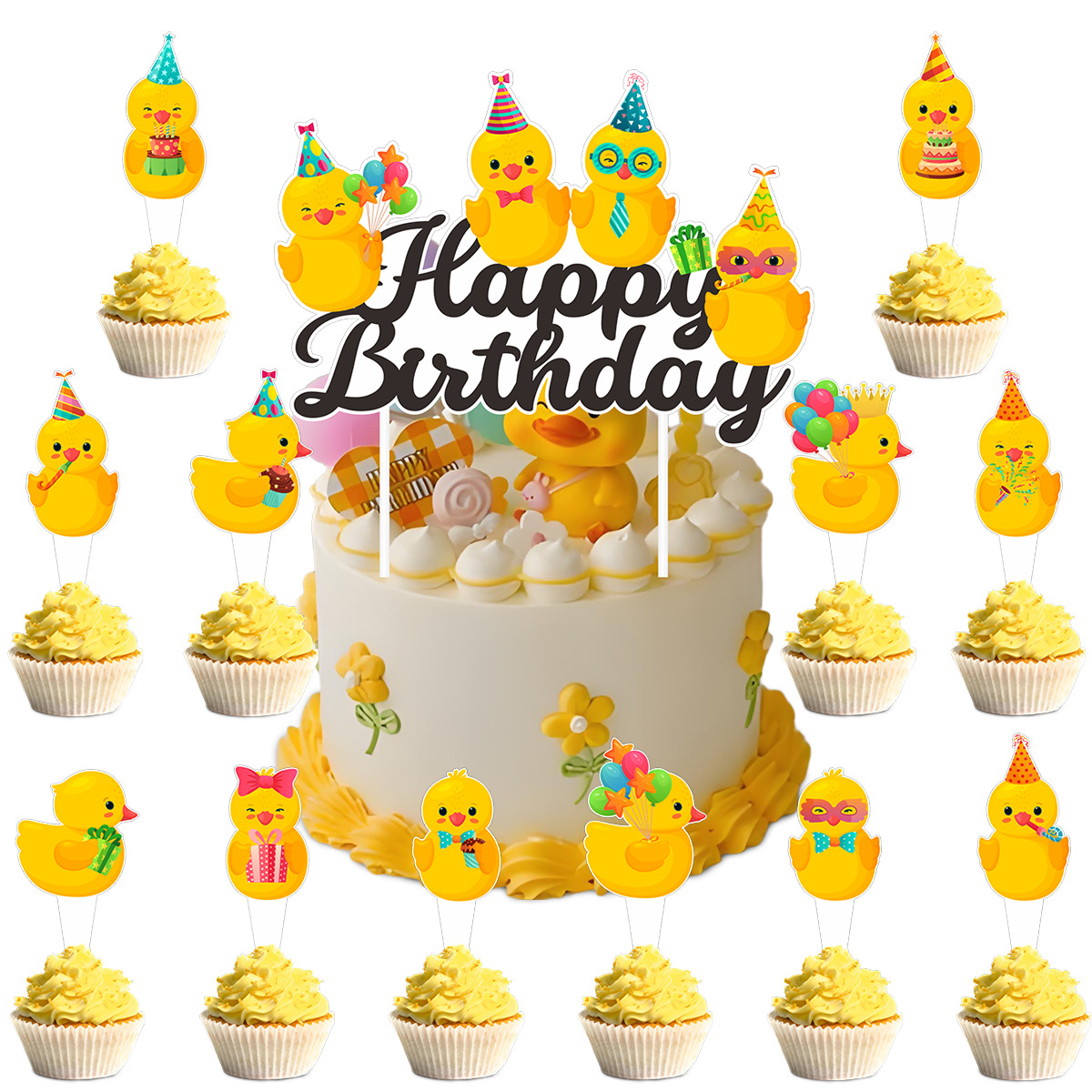 Cute Swim Duck Theme Happy Bir - Science Of Happiness review and price