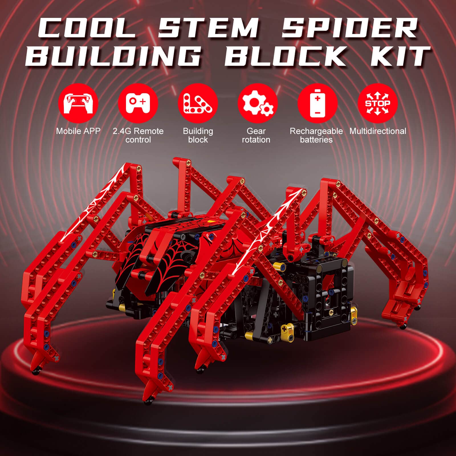 818pcs Remote Control Red Spid - Science Project Robot review and price