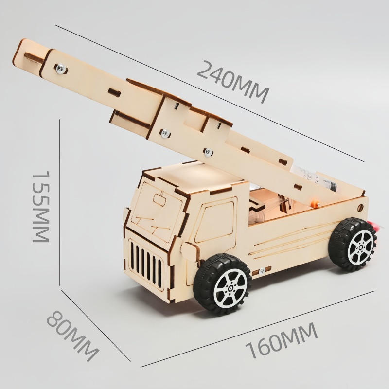DIY Wood Ladder Fire Truck Mod - Science Project Kit review and price