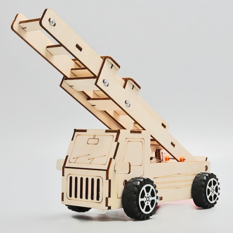 DIY Wood Ladder Fire Truck Mod - Science Project Kit review and price